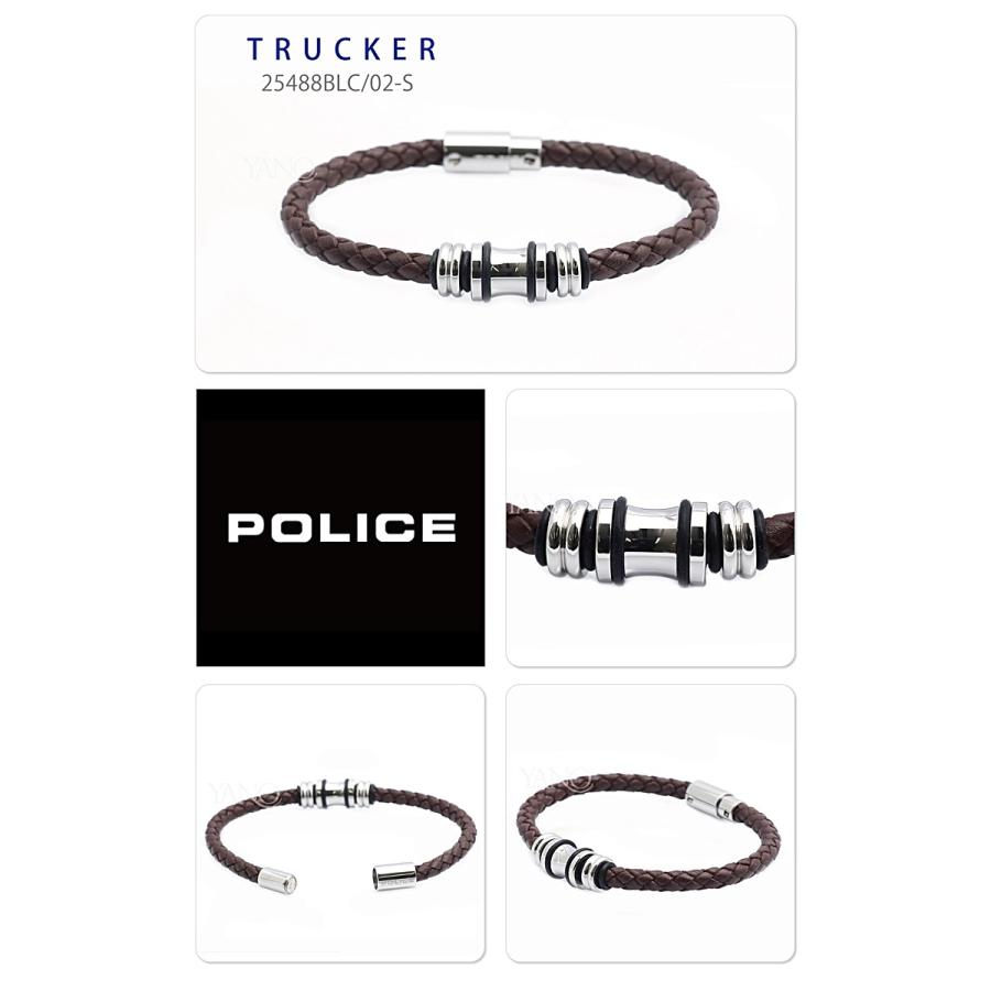 POLICE（ポリス） 国内正規品 ブレスレット TRUCKER 25488BLC-S 