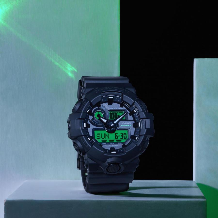 G-SHOCK カシオ GA-700BEG-1AJF ブラック エレクトログリーン フロント