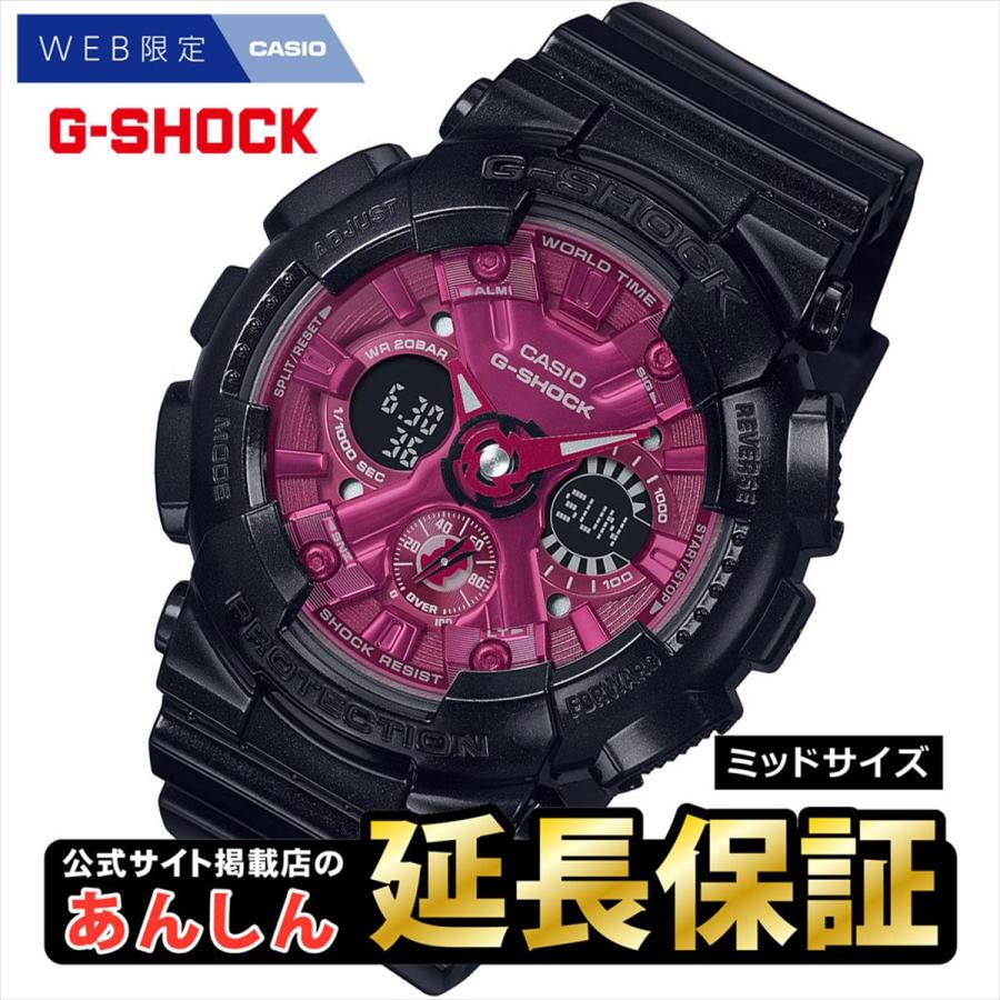 GMA-S120RB-1AJF ブラック/レッド 腕時計　Ｇショック G-SHOCK カシオ Gショック GMA-S120RB-1AJF ミッドサイズ Black＆Red