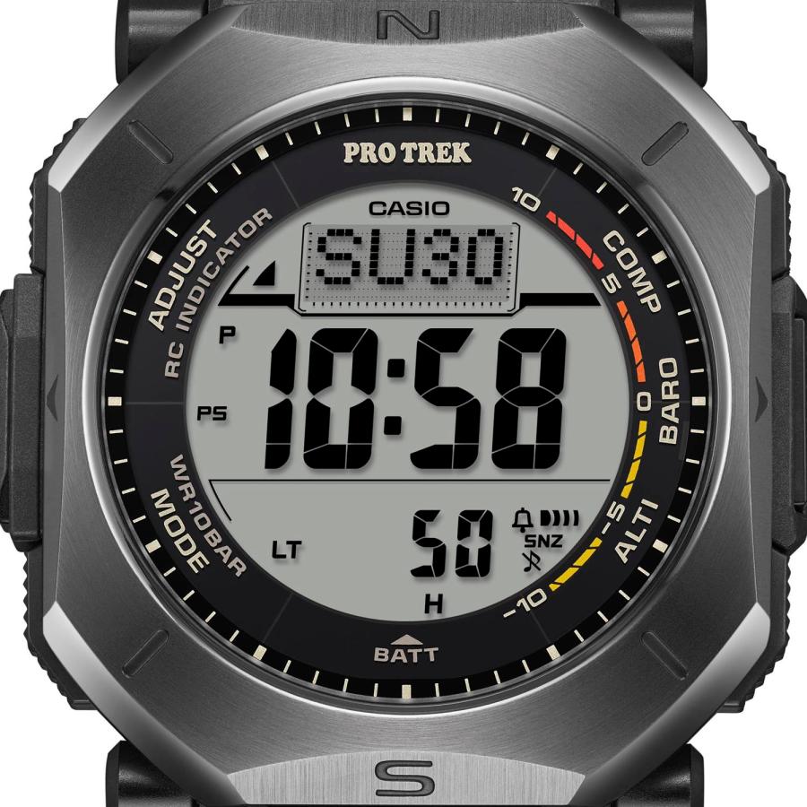 極美品 カシオ PRO TREK 電波ソーラー プロトレック タフムーブメント カシオ プロトレック PRW-69Y-1JF 角型デジタル タフソーラー 電波時計