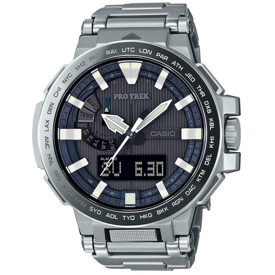 カシオ プロトレック マナスル タフソーラー 電波時計 黒文字盤 カシオ プロトレック マナスル CASIO PRO TREK MANASLU 電波