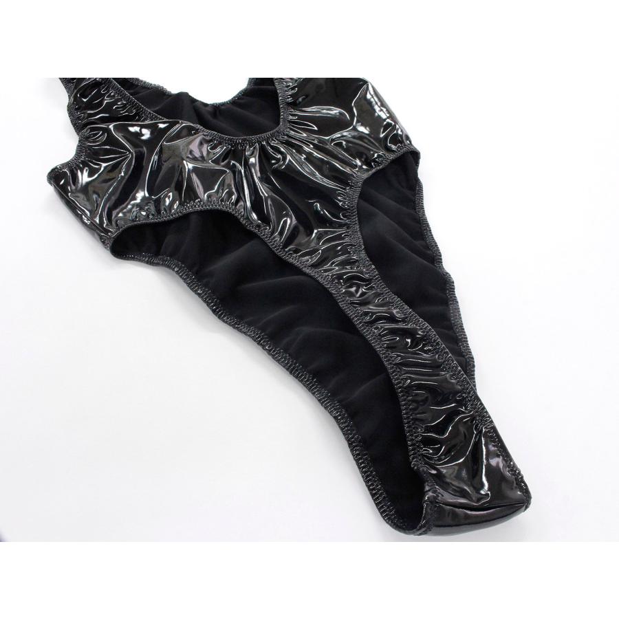 ハイレグ レオタード Tバック エナメル生地 ユニセックス : under wear