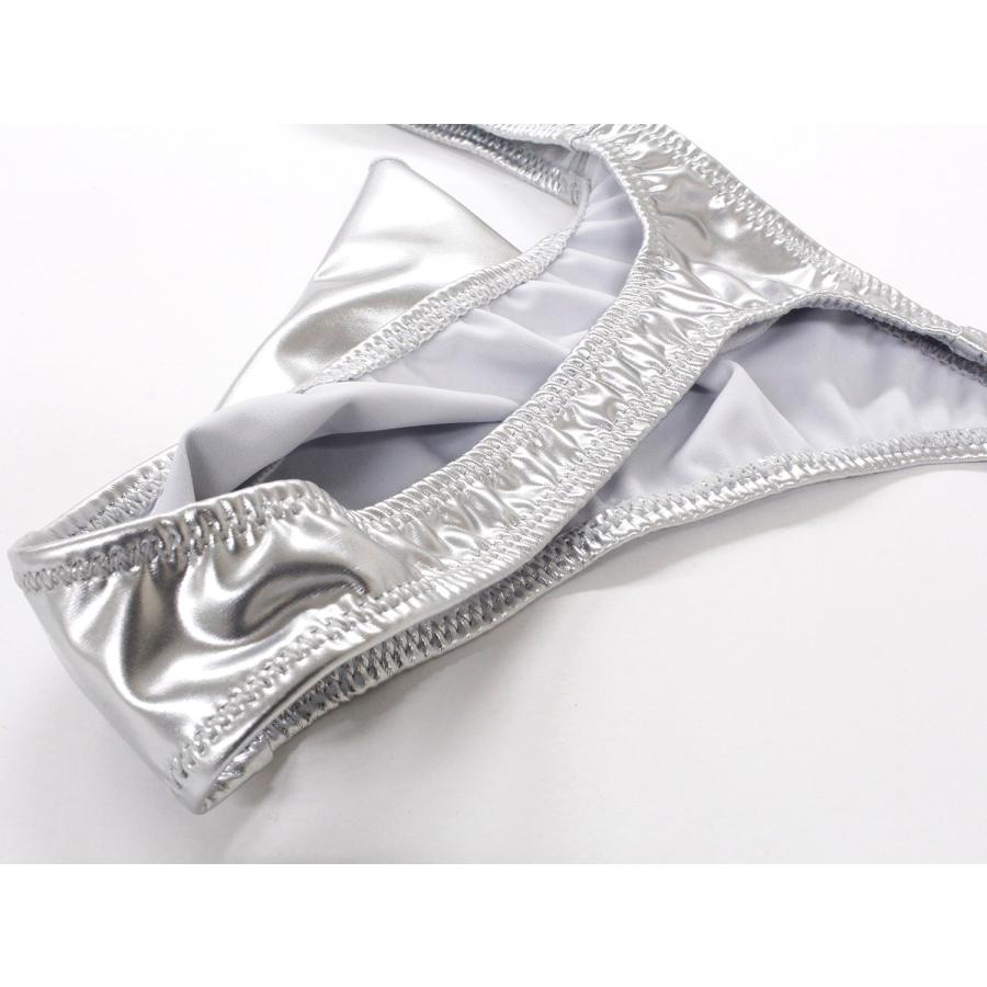 メンズ Tバック エナメル生地 先開き 立体裁断 男性下着 : under wear