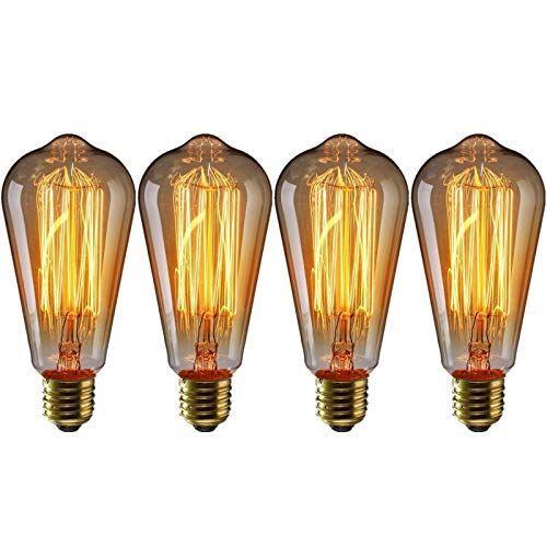 エジソン電球 E26口金 110v St64 ヴィンテージエジソンランプ タングステンフィラメント電球 ホーム照明 白熱電球 ナス型 ４個 Yan Yan 通販 Yahoo ショッピング