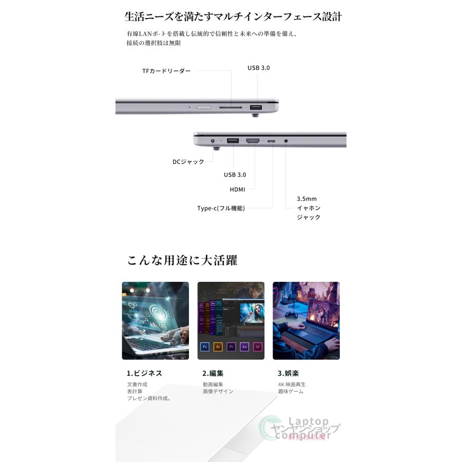 ノートパソコン パソコン 新品 windows11 office搭載 薄型 pc 14世代