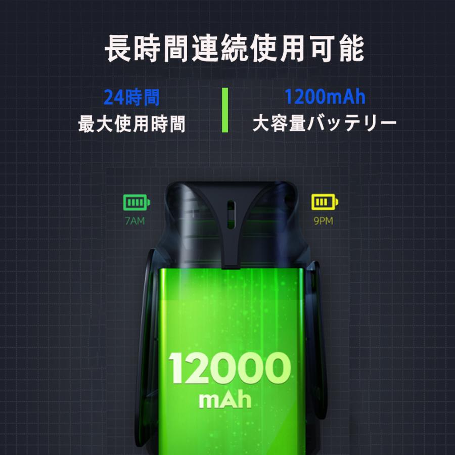 扇風機 首かけ 腰かけ 12000mAh 手持ち 卓上扇風機 腰掛け扇風機 首かけ扇風機 携帯扇風機 ネックファン 静音 卓上 コンパクト 長持ち 無段変速 2024年最新｜yanyanshop｜10