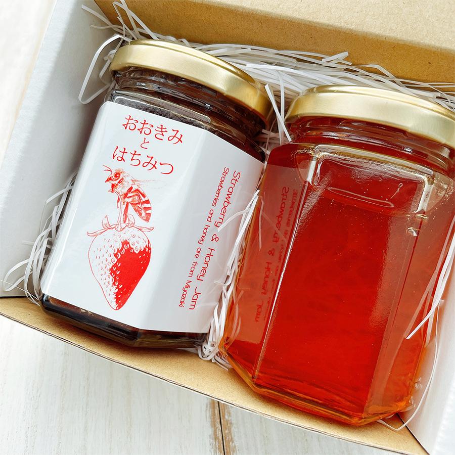 【おおきみとはちみつ】宮崎県産イチゴジャム、はちみつセット　ギフト プレゼント 贈答品　御中元 |  | 01