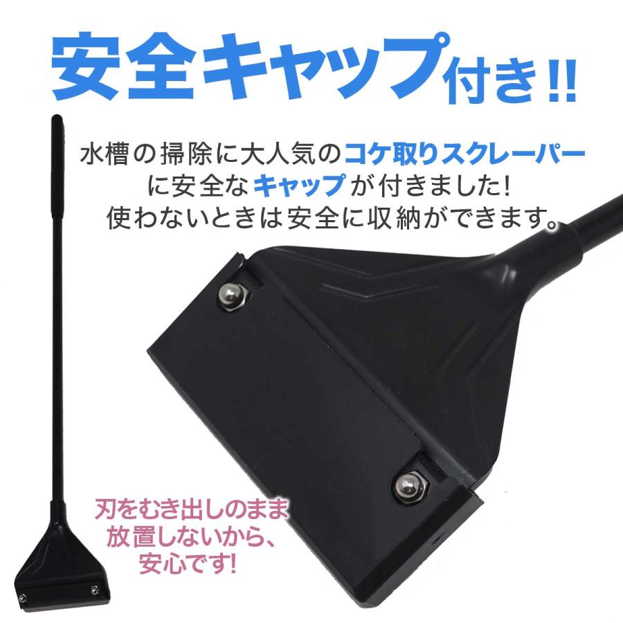 カバー付き コケ取り スクレーパー プロレイザー 42cm 替え刃 10枚付