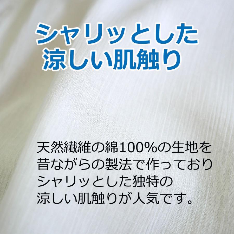 クレープ 半袖U首 2枚組 シャツ 綿100% ちぢみ 涼しい 紳士 夏