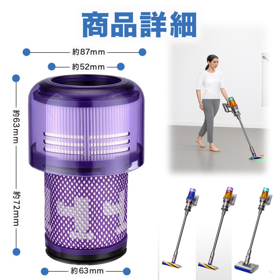 Dyson（ダイソン） V12 V12s 対応 フィルター 互換品 2個 掃除機 dyson