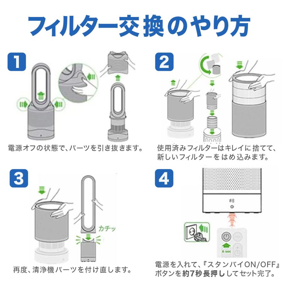 pure cool ダイソン 空気清浄機用 フィルター 互換品 TP00 TP02 TP03