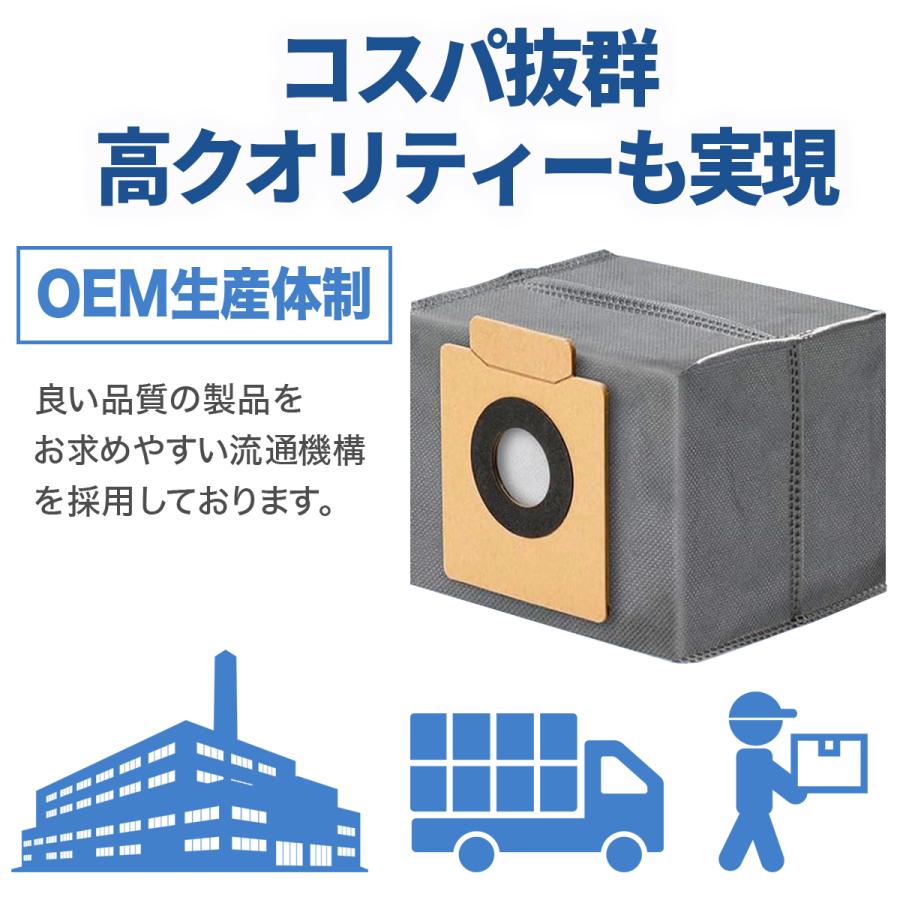 Eufy Clean X8 Pro X10 Omni 交換用 ダストバッグ 互換品 4枚 社外品