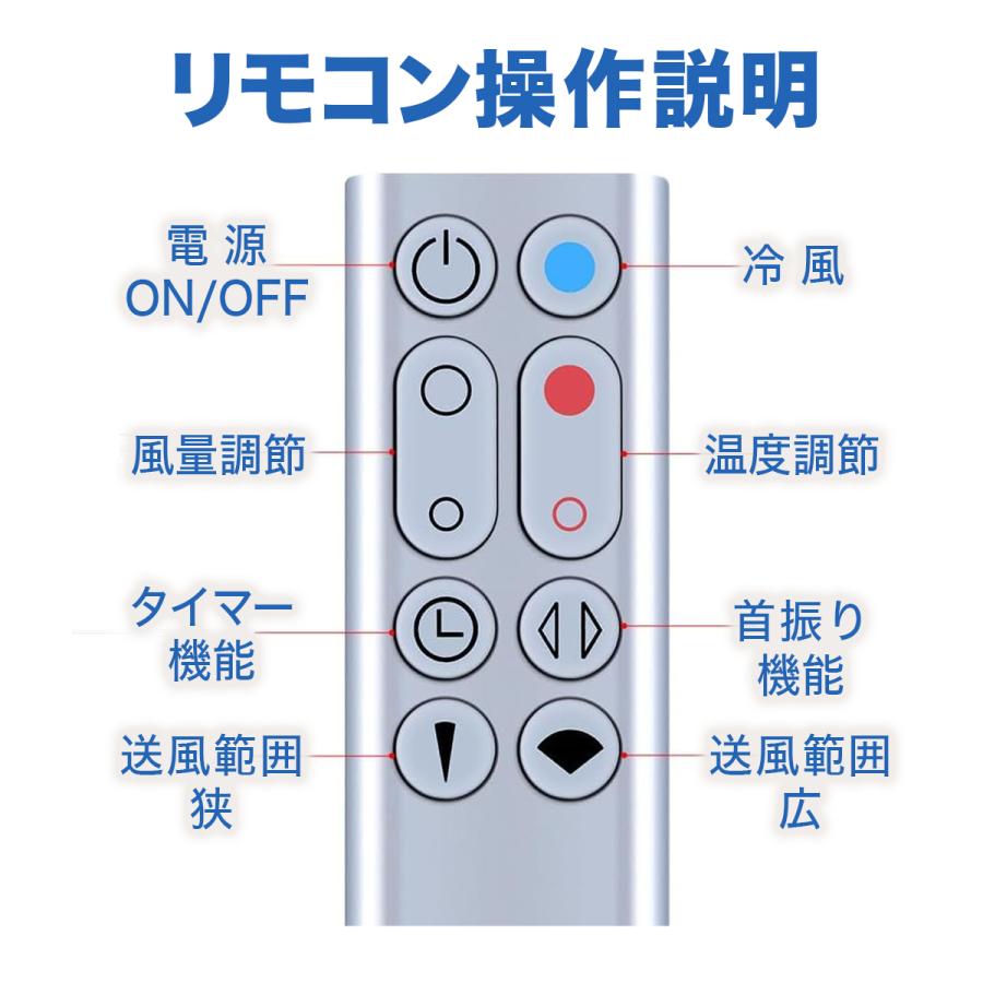 ダイソン 扇風機 AM09 リモコン 互換品 汎用 Dyson Hot + Cool