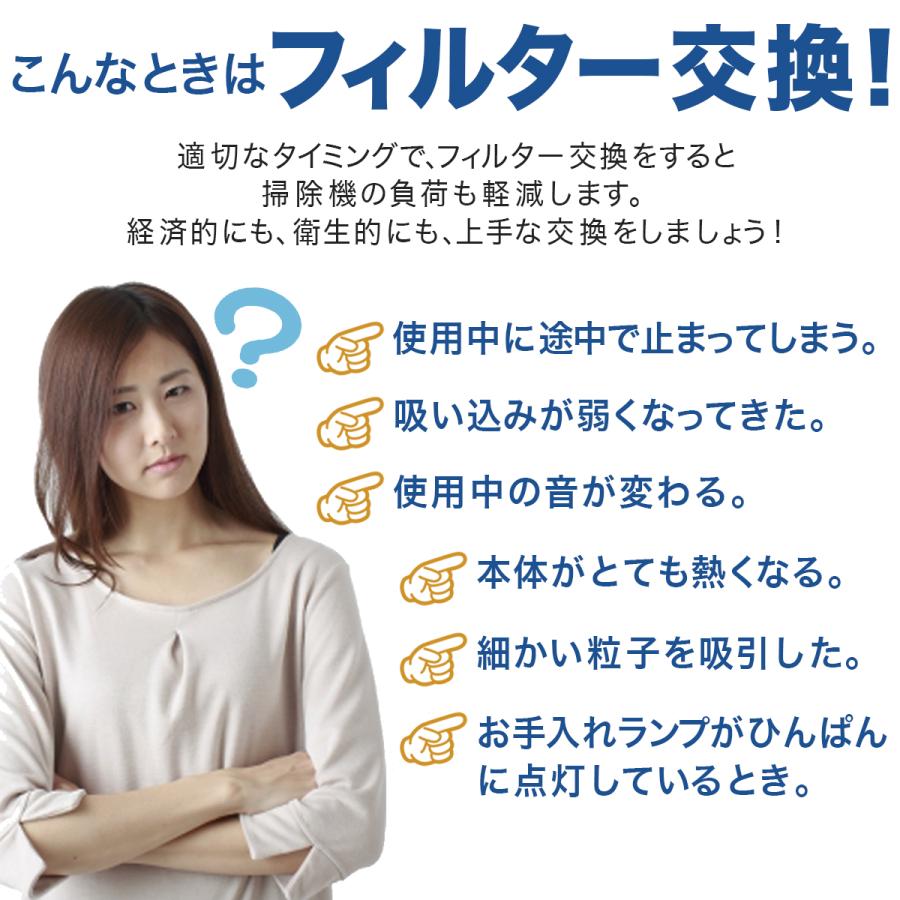 シャープ 掃除機 フィルター 互換品 2個セット SHARP 高性能プリーツフィルター 汎用 互換フィルター 替えフィルター 交換フィルター 2173370564 EC-AH5-P | SHARP | 02