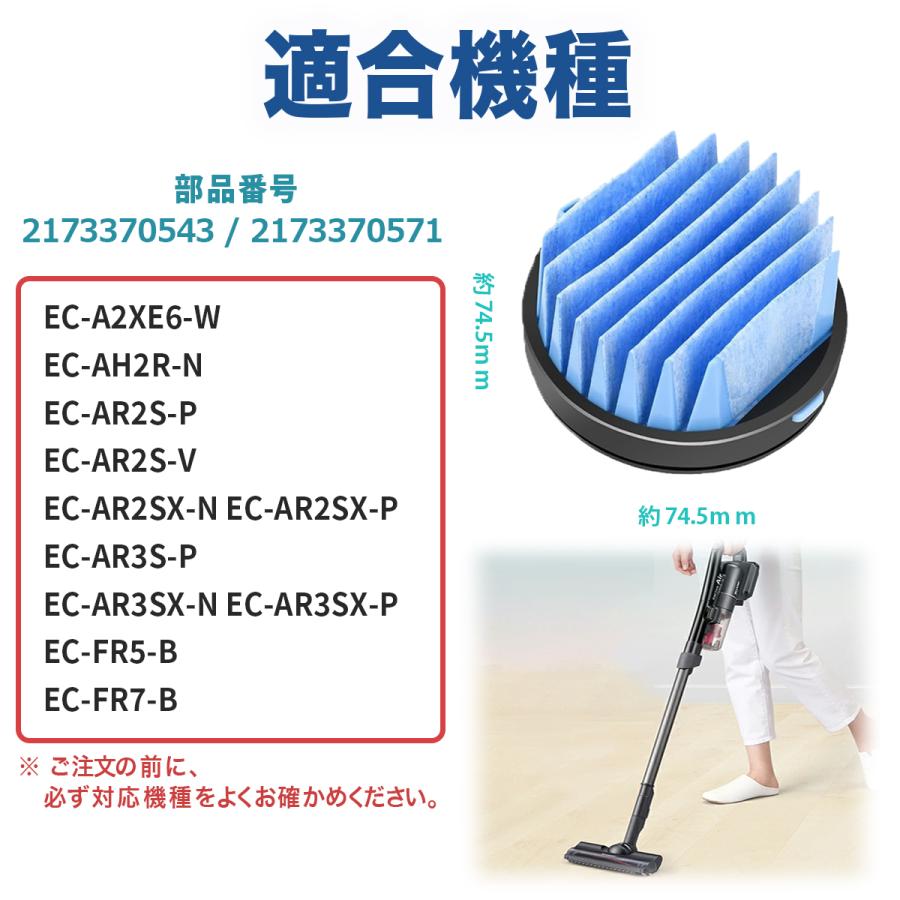 RACTIVE Air シャープ 掃除機 フィルター 互換品 2個セット 2173370543