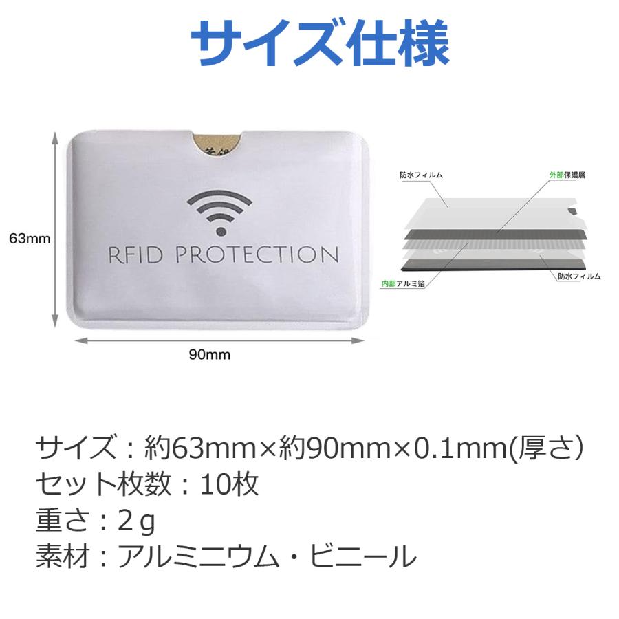 10枚セット】スキミング防止 カードケース RFID ブロッキング 磁気防止