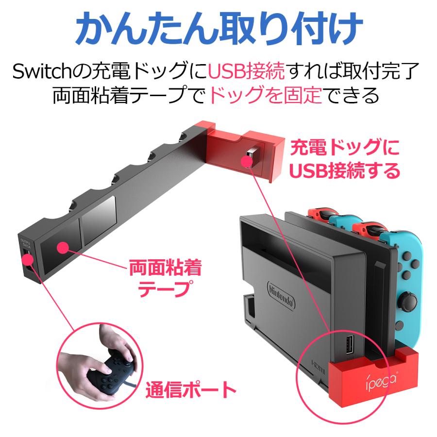 スイッチ コントローラー 充電器 充電スタンド ジョイコン 4台 同時