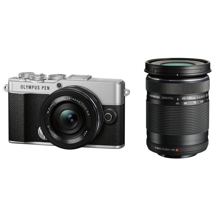 OLYMPUS PEN オリンパス E-P7 EZダブルズームキット [シルバー] ミラー 