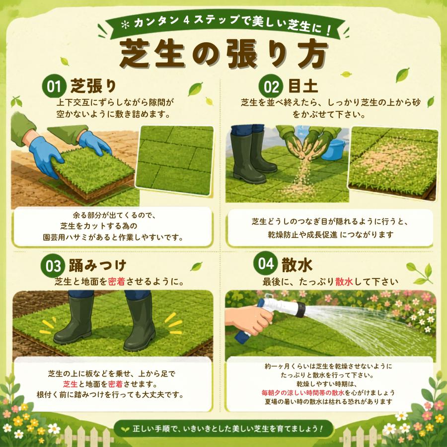 芝生 天然芝 ＼プロ御用達！／高麗芝 3平米 ゴルフ場・公園等の芝生