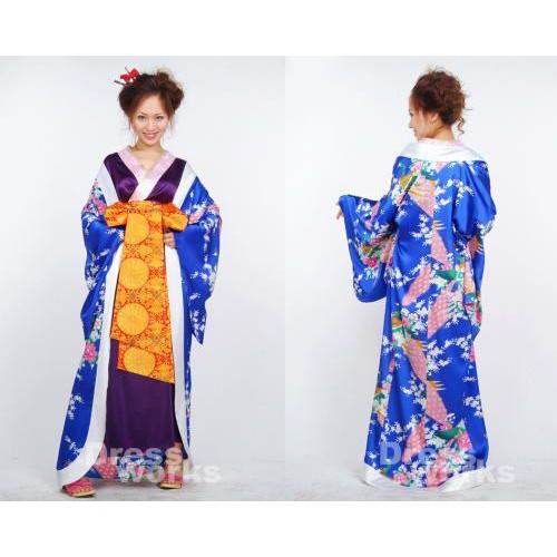 コスプレ 着物/D387　新おいらん　青/コスプレ/コスチューム/着物 | 