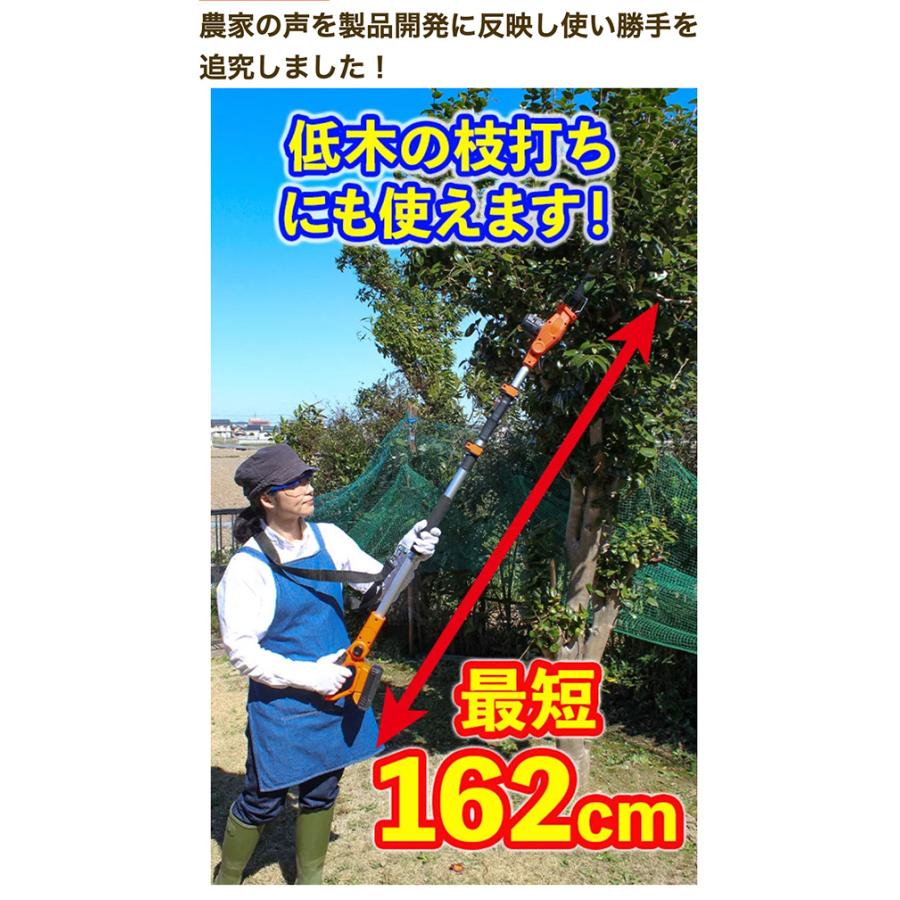 ヤードフォース　LSC21P-JP　3Mロードレス高枝電動のこぎり　中古品　バッテリ+充電器付き　【ハンズクラフト宜野湾店】 YARD FORCE（ヤードフォース） 高枝電動のこぎり 3m 「24Vコードレス