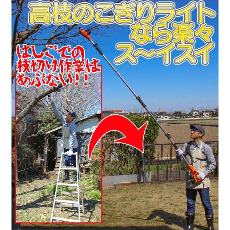 高枝電動のこぎり 充電式 軽量 3m「24Ｖコードレス3m高枝のこぎりライト」高枝切りのこぎり 高枝切りバサミ  家庭用 YARDFORCE ヤードフォース公式（LSC21P-JP）｜yardforce-official｜11