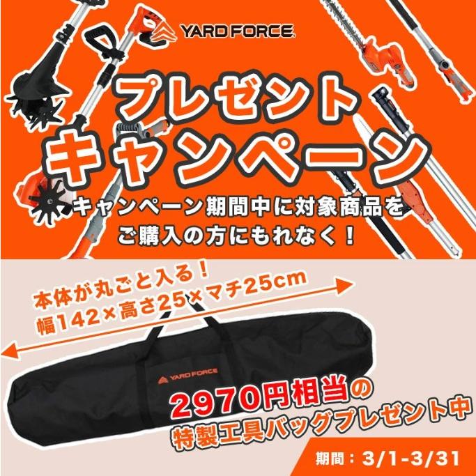YARD FORCE（ヤードフォース） 高枝 電動のこぎり 充電式 軽量 3m