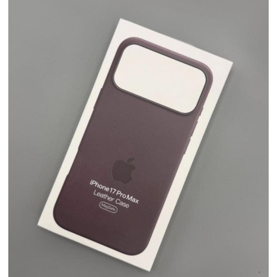 iPhone17promax レザーケース パープル MagSafe対応 アップル アイフォン 並行輸入品 ケースa | 
