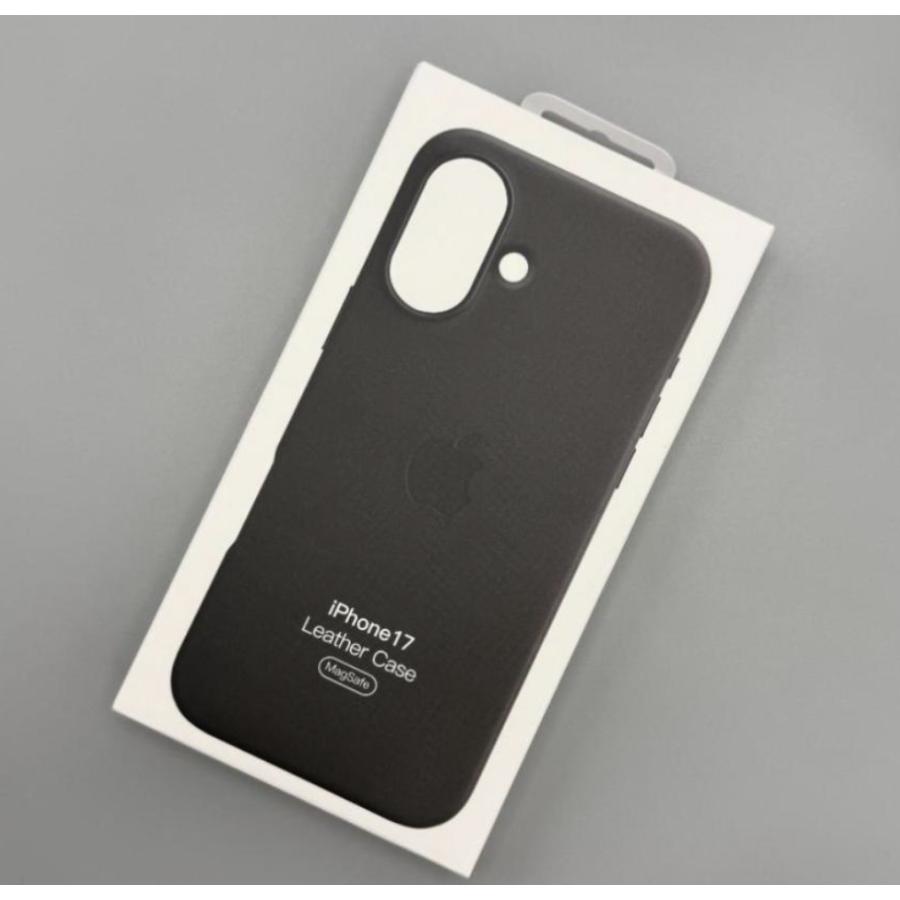 iPhone17 レザーケース-　ブラック MagSafe対応 アップル アイフォン 並行輸入品 ケースa | 