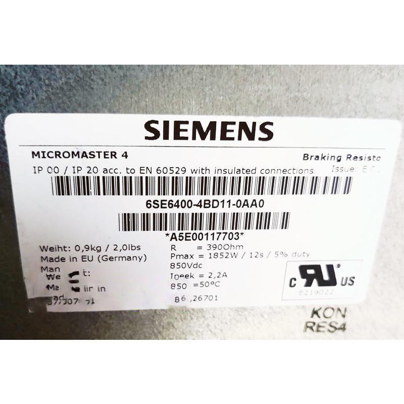 売り尽くし価格 新品 SIEMENS シーメンス 6SE6400-4BD11-0AA0 制動抵抗器 保証