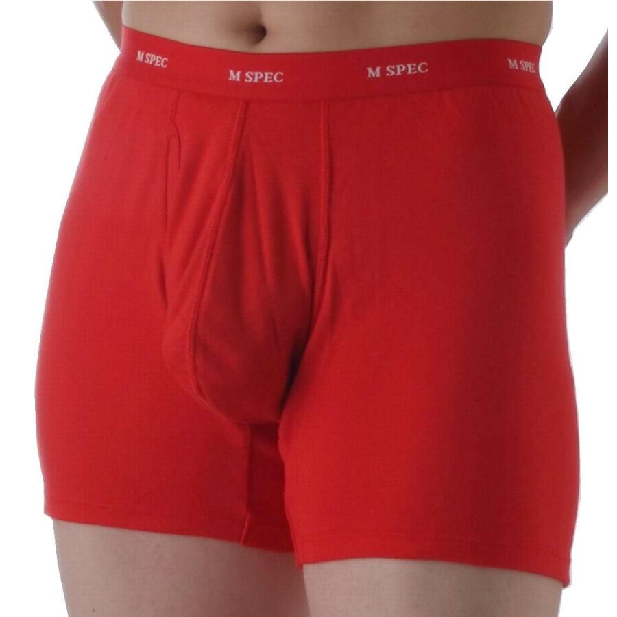 MSPEC 股間爽快 MS-04 ニットトランクス 前開き 赤 : 下着のヤーツ