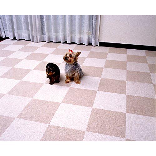 おくだけ吸着 ペット用撥水タイルマット 100枚入 ベージュ&ライトベージュセット 100枚入 ベージュ