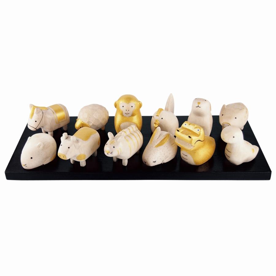 T-LABO T-Lab. ぽれぽれえとセット ゴールド 十二支＋黒台座◇ミニ