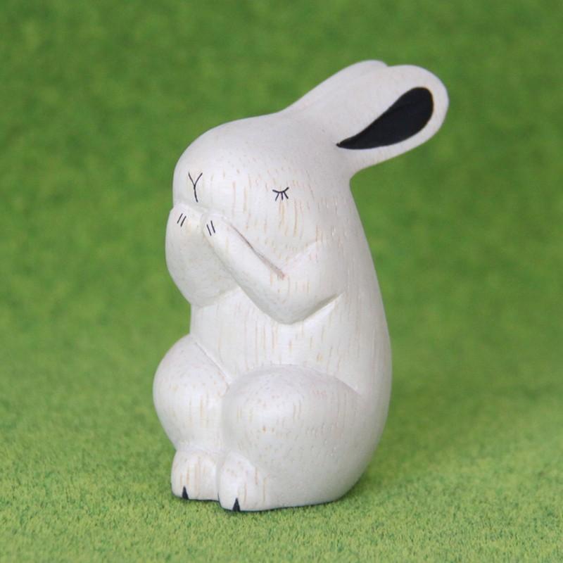 うさぎ 木彫り 平面 T-LABO T-Lab ぽれぽれ動物 ウサギ polepole