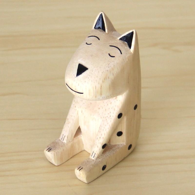 T-LABO T-Lab. しあわせ犬◇木製 木彫りアニマル インテリア小物 T-LABO T-Lab. しあわせ犬◇木製 木彫りアニマル インテリア小物