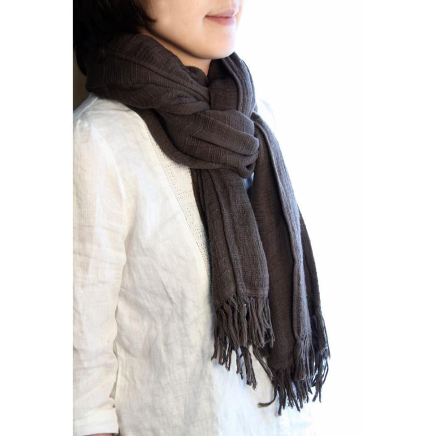 宮崎タオル 今治ショール スラブ 7 モカ◇70×180cm みやざきタオル