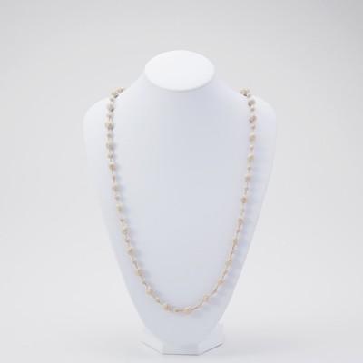 トリプルオゥ シルクネックレス スフィア C ベージュ 90cm SPS003 