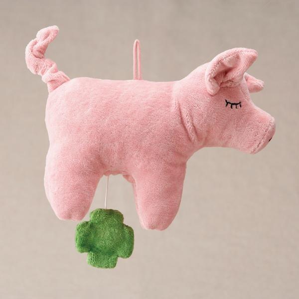 最大55 Offクーポン ぬいぐるみオルゴール こぶた Senger オーガニックコットン ウール オルゴール内蔵 ブラームスの