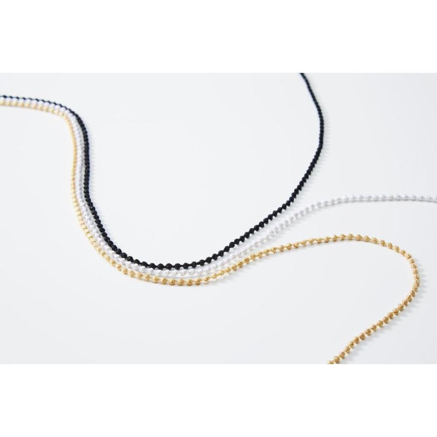 トリプルオゥ ネックレス マイクロスフィア ラメ 120cm ゴールド