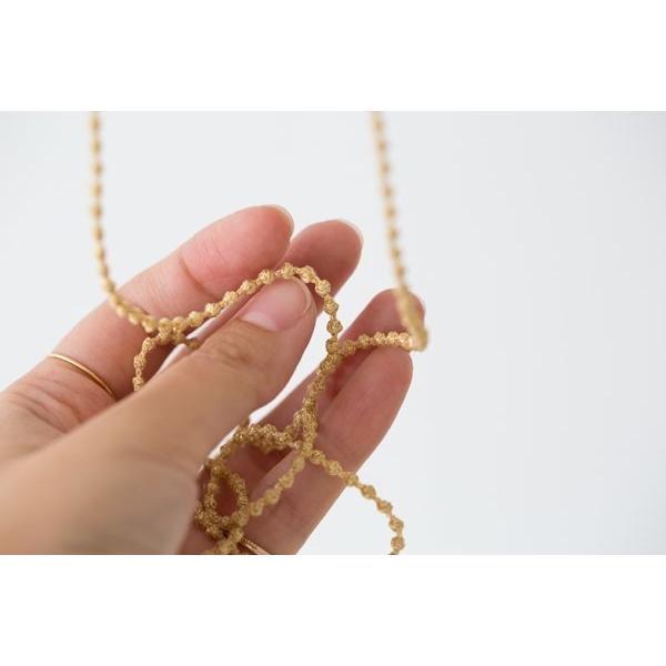 トリプルオゥ ネックレス マイクロスフィア ラメ 120cm ゴールド MS002