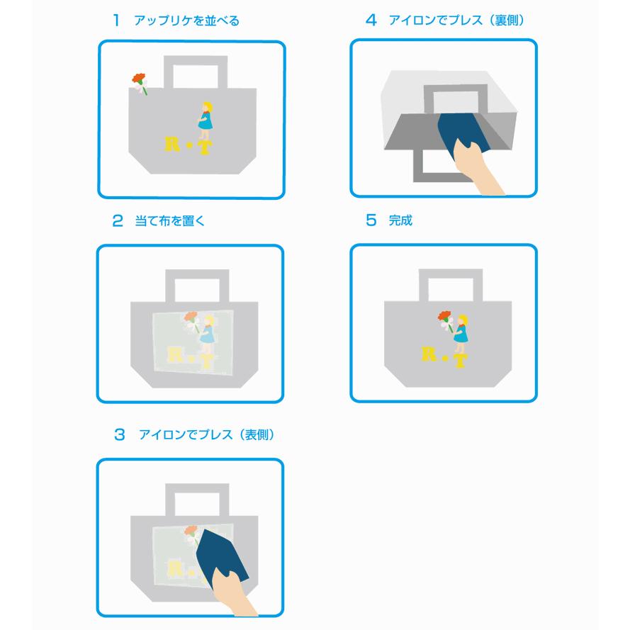 アイロン接着フェルトアップリケ アルファベット dot 2枚入り