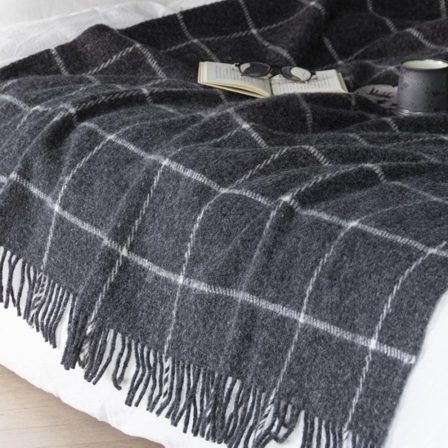 KLIPPAN ラムウールスロー ヴィンガ ダークグレー KP200866 130×200cm クリッパン 大判 洗濯可 毛布 ブランケット 暖かい おしゃれ 軽い 北欧