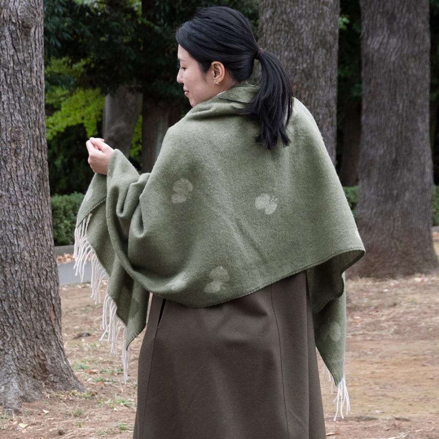 KLIPPAN クリッパン×ミナペルホネン ウールストール CHOUCHO オリーブ  