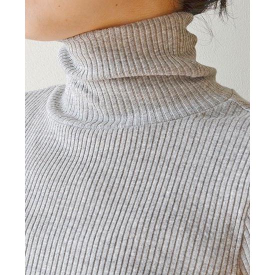 天衣無縫 オーガニックコットン リブ タートルネックN インディゴ