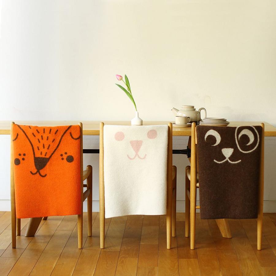 【新品未使用】　KLIPPANクリッパン　ウールブランケット　ネコ柄 北欧 KLIPPAN クリッパン ベングト・リンドベリの猫柄デザイン ハーフ