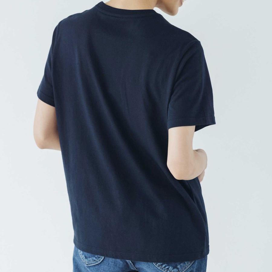 People Tree オーガニックコットン ベーシックＴシャツ ネイビー ◆ピープルツリー ユニセックス S/M/L 綿100％ コットンウェアー 無地 リラックス 紺｜yasac｜08