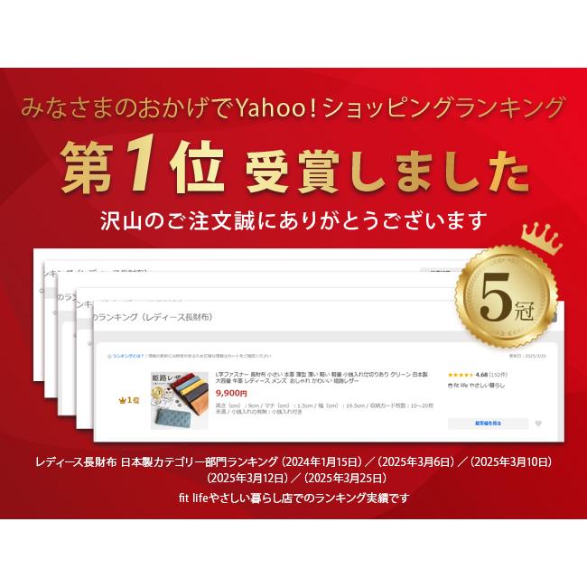 長財布 レディース 本革 軽量 薄い 小銭入れ仕切りあり 日本製 L字ファスナー 薄型 軽い コンパクト 使いやすい 大容量 おしゃれ 可愛い ドット 無地 姫路レザーの画像