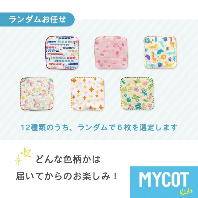 ミニタオルハンカチ 6枚セット 15cm 子供 日本製 今治 MYCOT パイル