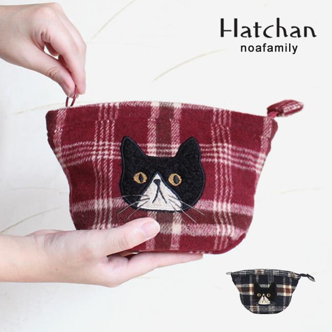 猫 ポーチ ネコ 小物入れ ねこ メイクポーチ チェック かわいい 猫柄