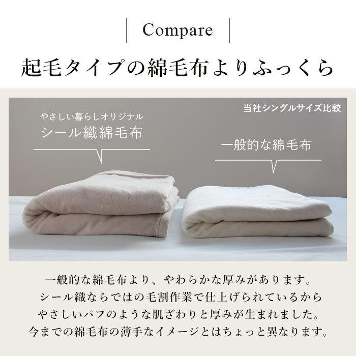 西川産業 クオリアル シール繊綿毛布 180×210cm 綿毛布 ダブル 毛布